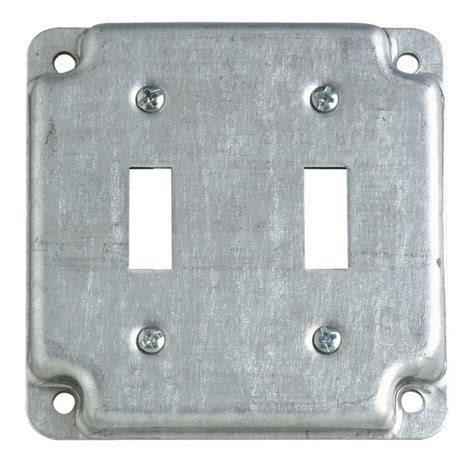 2 gang square metal electrical box cover|industrial raised outlet cover.